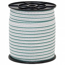 Páska pro elektrický ohradník, průměr 20 mm, zeleno-bílá